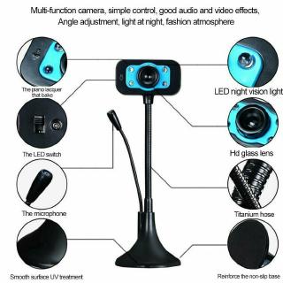 Webcam Máy Tính Có Đèn Led 4 Bóng