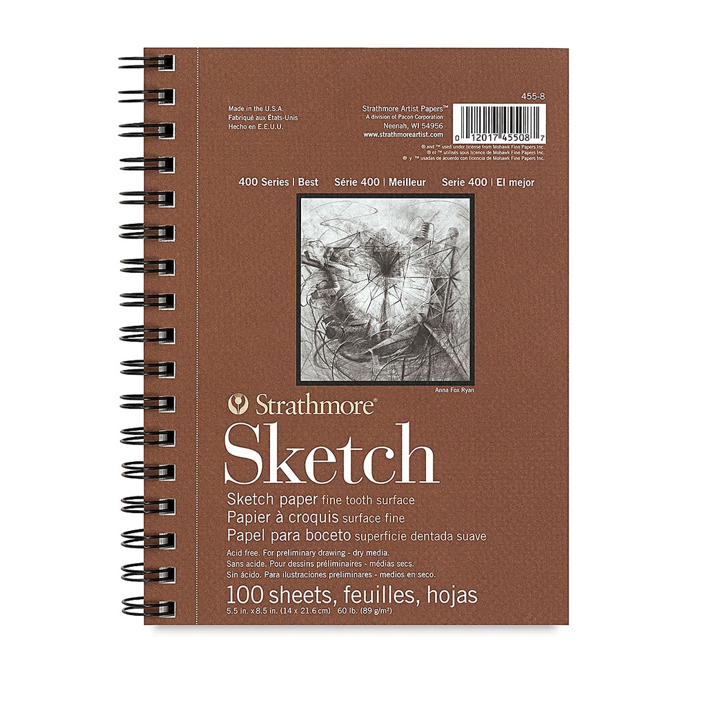 [DA ĐEN] Sổ Sketchbook Strathmore 400 Series 100 Tờ A5