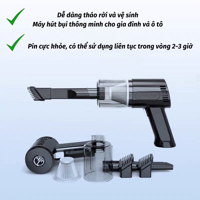 Máy Hút Bụi Máy Hút Bụi Cầm Tay Mini Dễ Dàng Sử Dụng Làm Sạch Mọi Nơi KHO GIA DỤNG TRẦN PHÚ