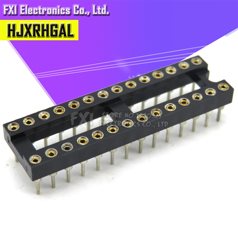 Set 5 Đầu Nối 28 Chấu 2.54MM DIP DIP28 IC 28 PIN 2.54 IC Mới