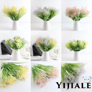YJ★Artificial green leaf plant water grass fake leaf home decoration