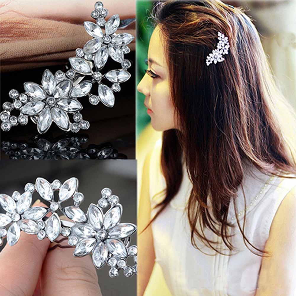 Kẹp tóc cô dâu đính đá giả kim cương