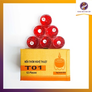 Nến Cốc T01 Thắp Hương Cúng Lễ - VM64 [Shop Vàng Mã Cao Cấp]