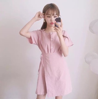 Đầm smi vạt chéo