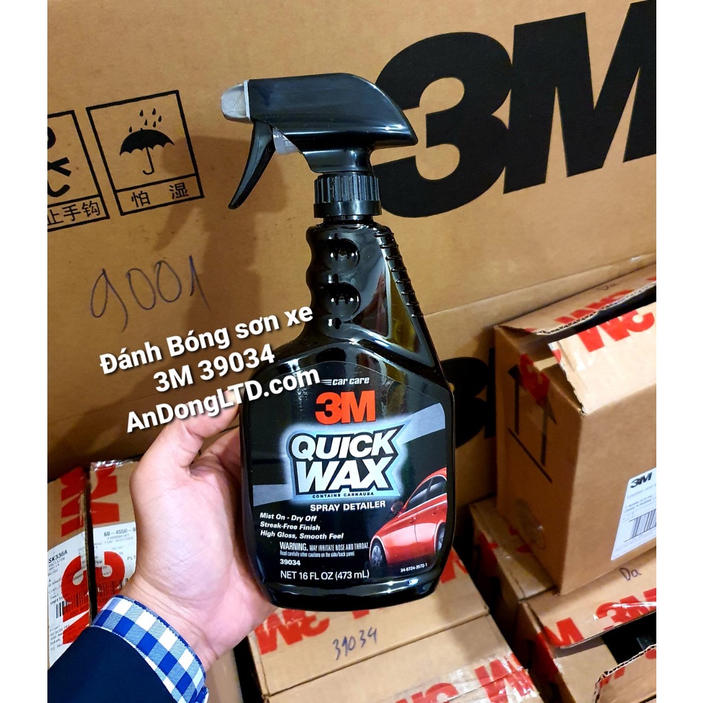 Chai xịt đánh bóng nhanh sơn xe 3M Quick Wax 3M PN 39034