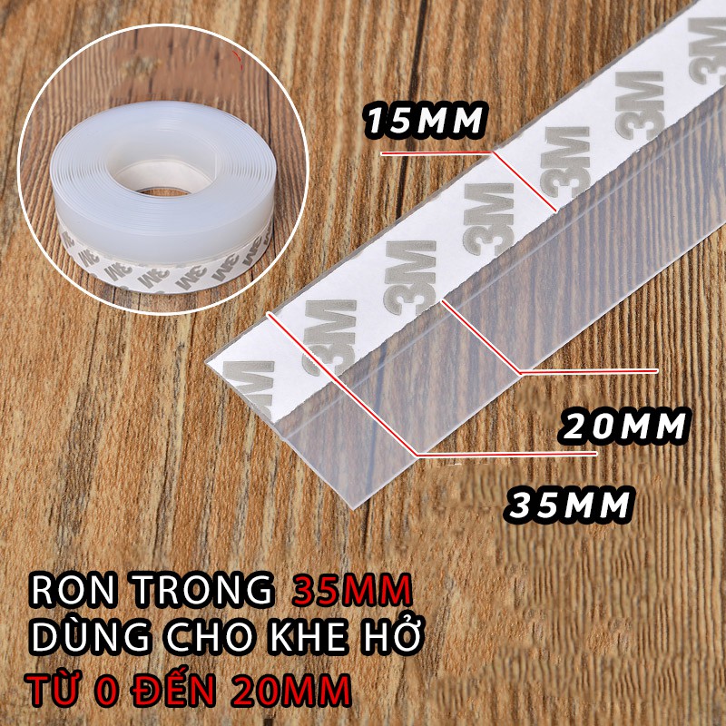 2 Mét Ron Dán Chân Cửa Keo 3M Cực Dày Chống Côn Trùng, Khói Bụi, Tiếng Ồn - 25 35 45mm