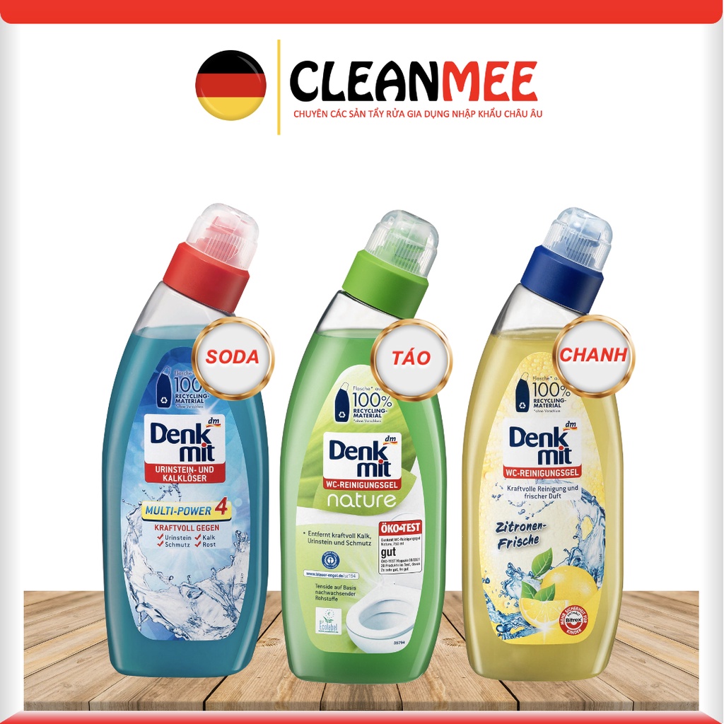 Nước Tẩy Rửa Bồn Cầu Vệ Sinh Denkmit Có 3 Loại Mùi Hương Giúp Đánh Bay Mọi Vết Bẩn Dung Tích 750ml