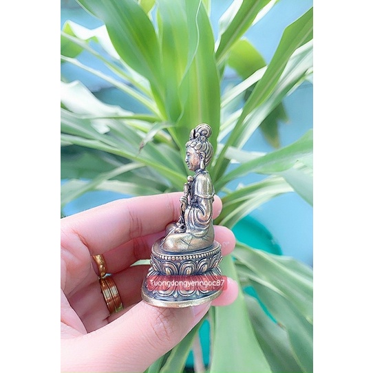 Tượng Đại Thế Chí bồ tát đồng 6,5 cm