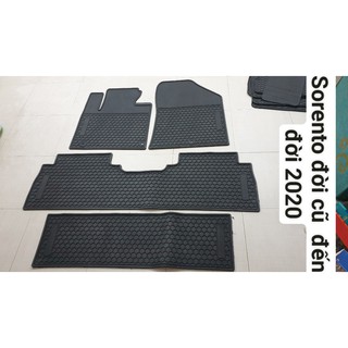 Thảm lót sàn cao su cho xe Sorento 7 chỗ 3 hàng ghế, không mùi