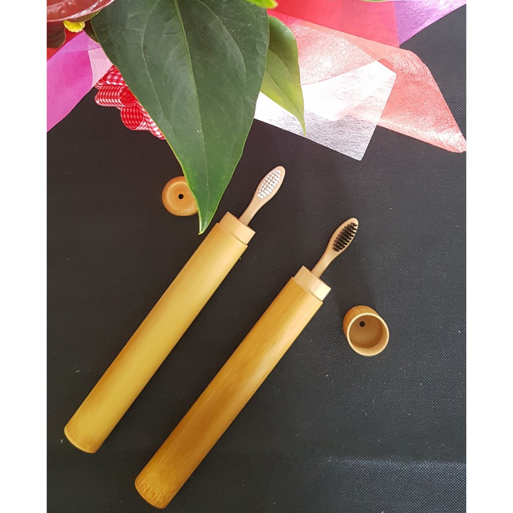 Hộp tre đựng bàn chải đánh răng || đựng bút bi tre hoặc đựng ống hút tre
