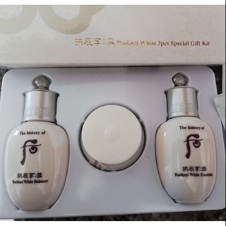 Set whoo radiant mini 5 sản phẩm dưỡng trắng Da