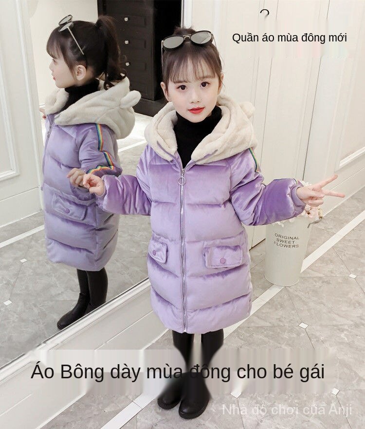 Winter clothes for girls Cotton Thick Long Winter Children Style Cotton Jacket Coat