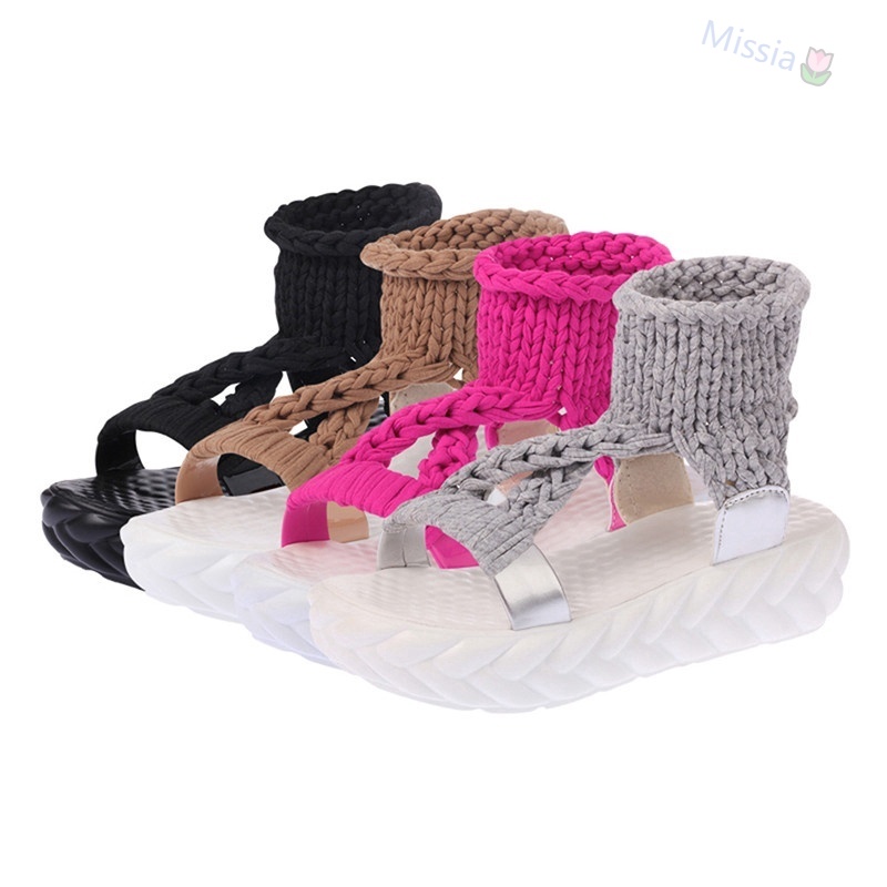 Giày sandal nữ hở mũi màu trơn