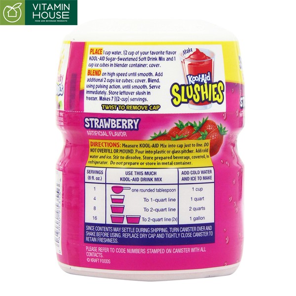 BỘT PHA NƯỚC KOOL-AID DÂU 538g -VITAMIN HOUSE