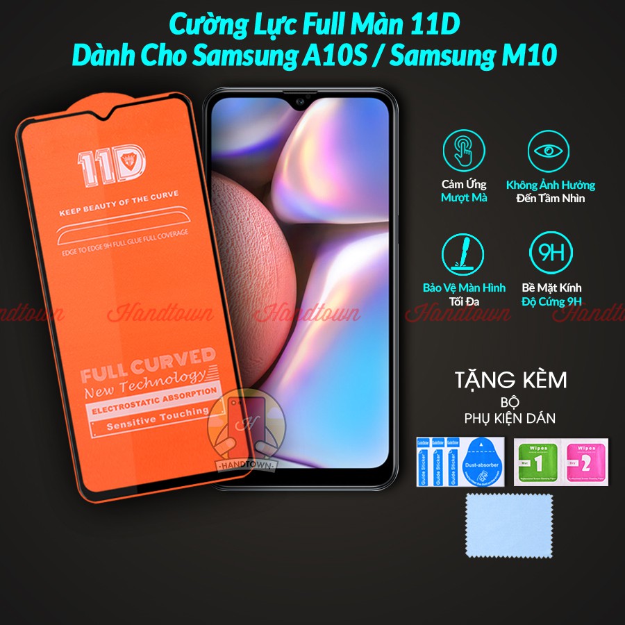 Kính Cường Lực 11D Samsung A10s Full Màn Đen MIETUBL