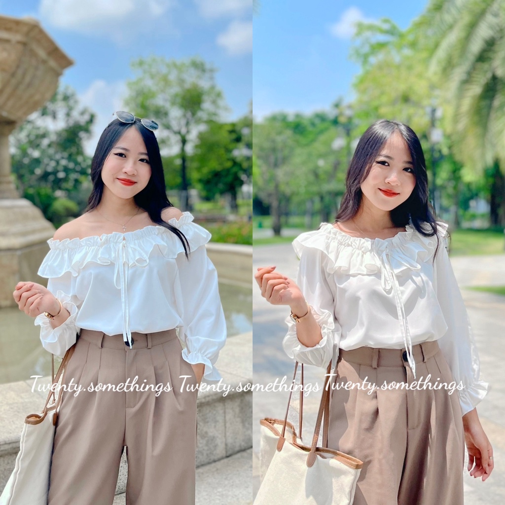 ÁO CROPTOP THẮT NƠ LƯNG PHỐI REN (video/ảnh thật/ sẵn)