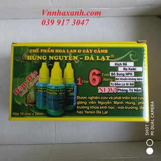 Một hộp 10 lọ chế phẩm hùng nguyễn 6 công dụng cho hoa phong lan