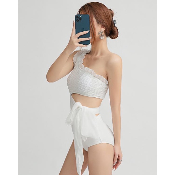 Bikini gân trắng có co dãn
