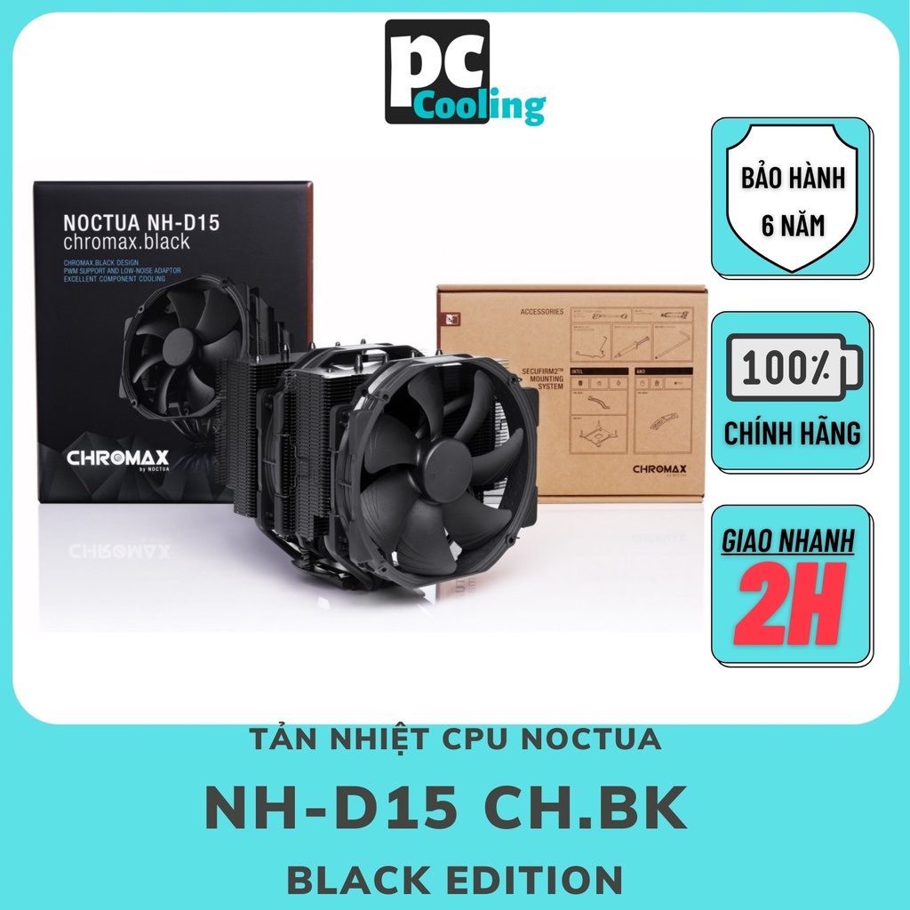 Tản nhiệt khí CPU Noctua NH-D15 CH.BK Black Edition Chính hãng bảo hành 6 năm