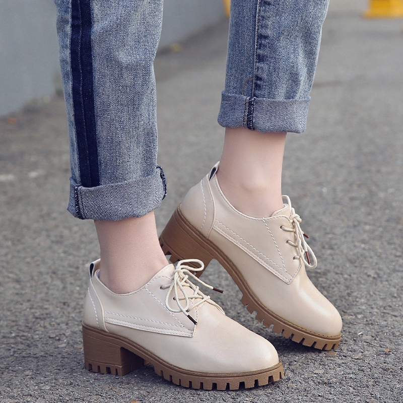 Giày Da Cao Gót Phong Cách Anh Quốc Cho Nữ | BigBuy360 - bigbuy360.vn