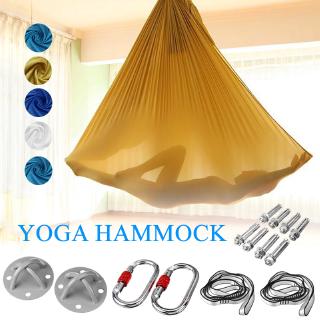 Yoga Swing Aerial Hammock Trapeze Inversion Anti-gravity Kit Large Strong 5x2.8M