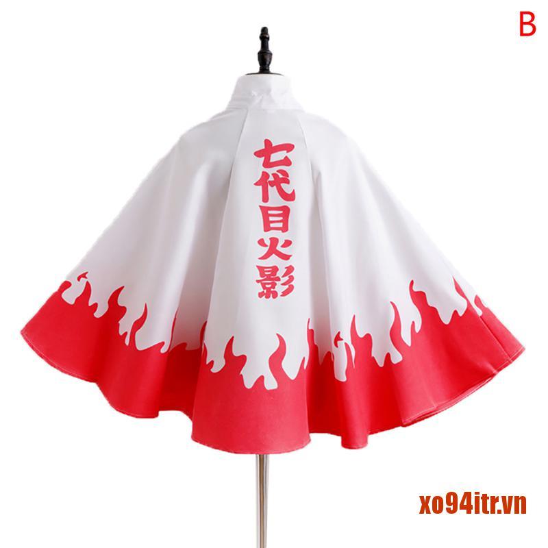 XOITR  Anime Naruto Cosplay Cloaks Hokage Namikaze Minato Uniform Kakashi Capes Co