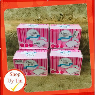 ✅Bông tẩy trang Clean Puff Nhật Bản 80 miếng