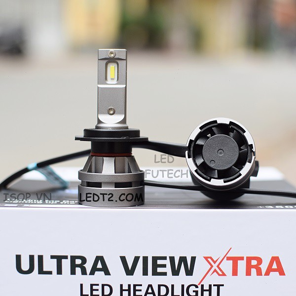 [LEDT2 ISOP] Đèn pha LED Ultra View XTRA +250% chính hãng [Số lượng: 1 cái] [Bảo hành 6 tháng]