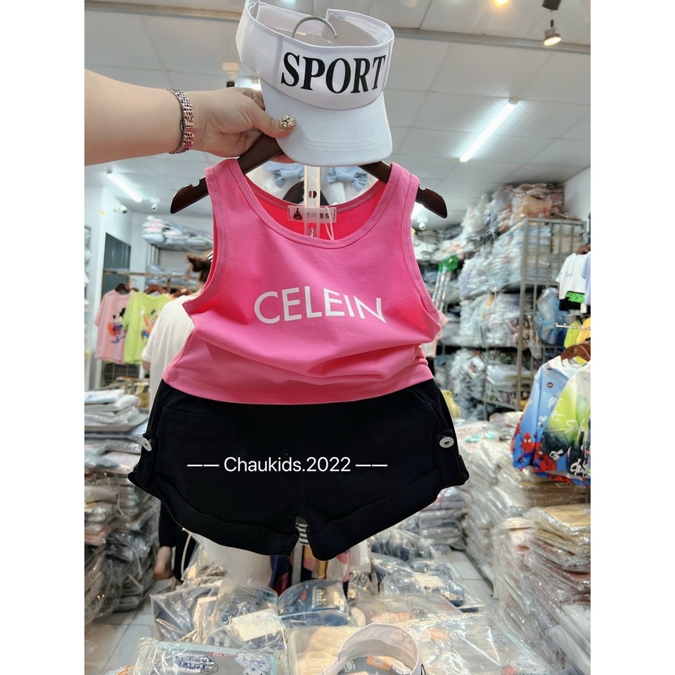 Bộ ba lỗ CELEN quần kaki bé gái