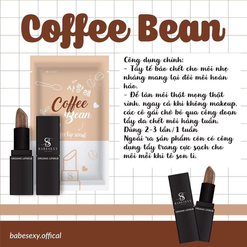 [Siêu Sale] Son dưỡng Tẩy tế bào chết môi cafe BabeSexy | BigBuy360 - bigbuy360.vn