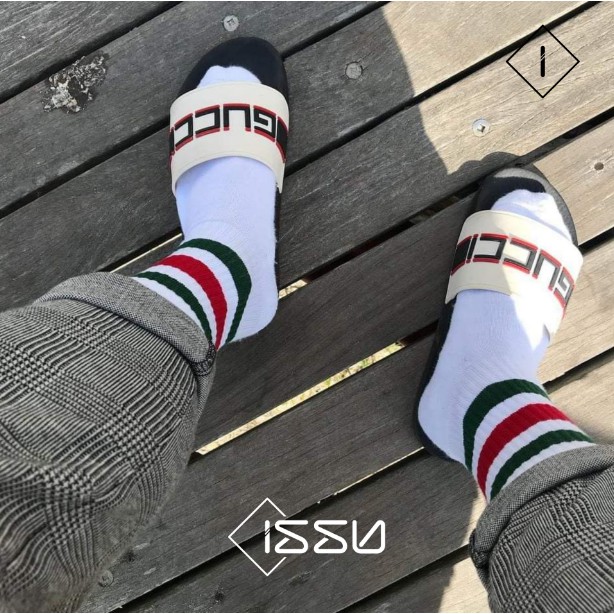 Tất Gucci Viền Xanh Đỏ | Gucci Crew Socks