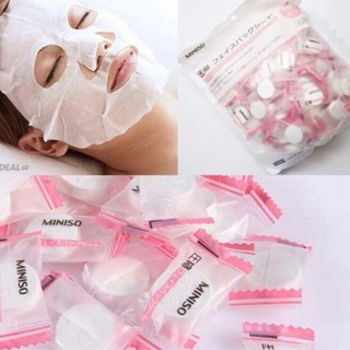 [Tách lẻ 50 viên] Mặt nạ nén Miniso viên Nhật Bản