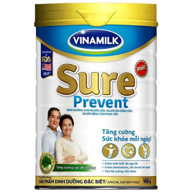 Sữa bột Vinamilk Sure Prevent lon 900g