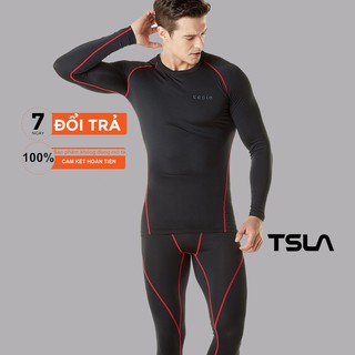 Áo giữ nhiệt nam lót lông tay dài Falic vải co giãn form ôm body mặc chơi thể thao tập gym work out chạy bộ mùa đông