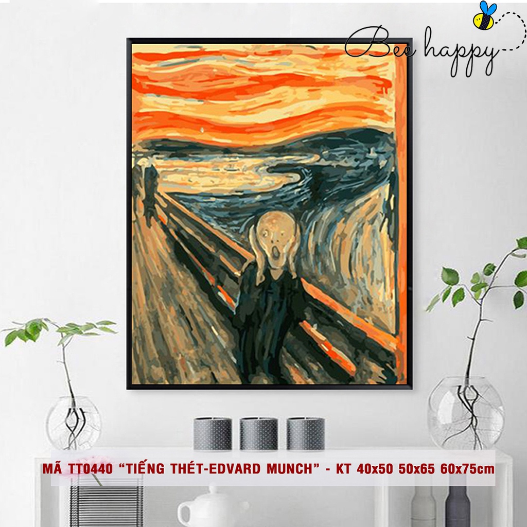 Tranh sơn dầu tự tô màu số hoá BEE HAPPY - Mã TT0440 Tiếng thét Edward Munch