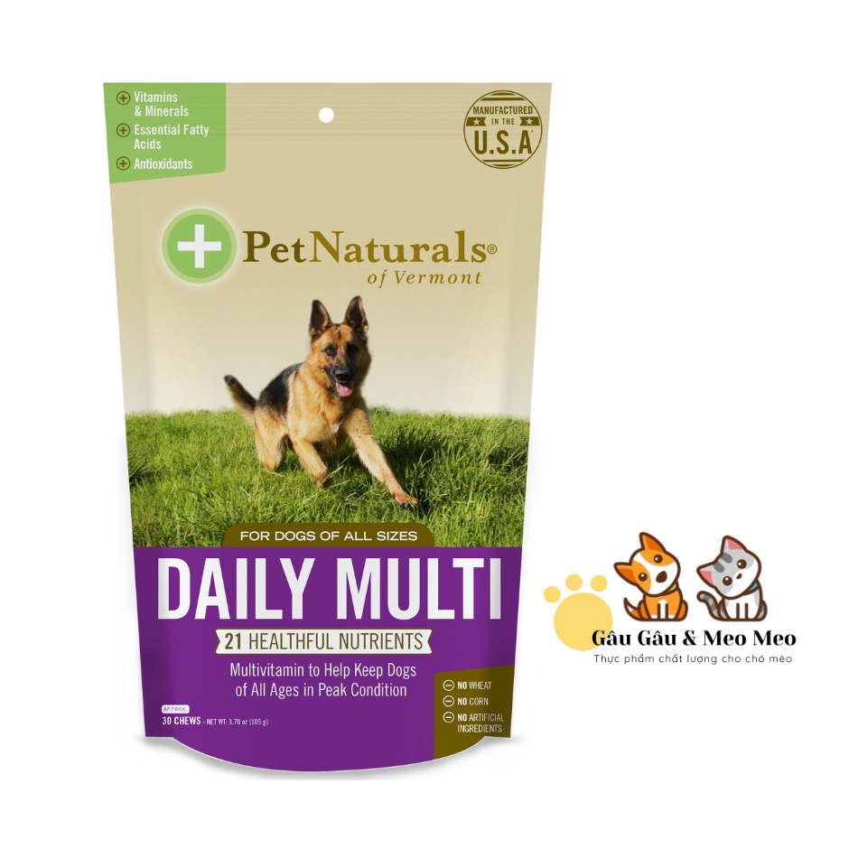 PET NATURALS DAILY MULTI - VIÊN NHAI BỔ SUNG VITAMIN CHO CHÓ