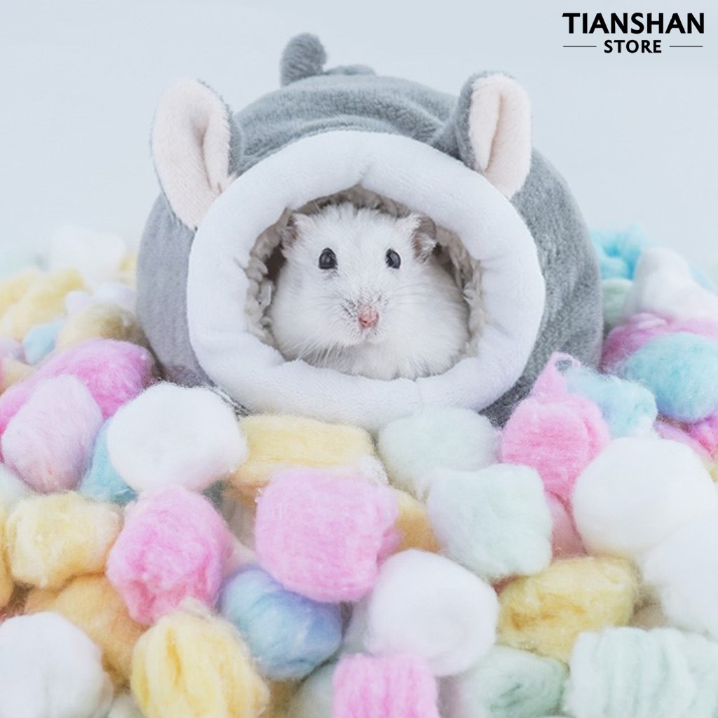 Phụ kiện nhà cotton giữ ấm mùa đông đáng yêu cho chuột hamster/chuột lang