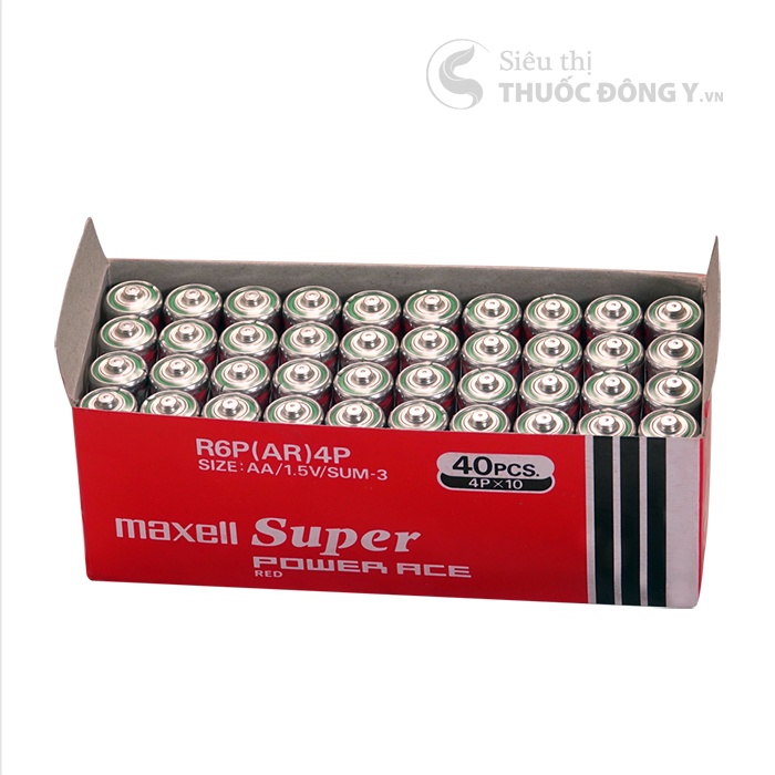 Vỉ 4 Viên Pin Tiểu AA Maxell Super 1.5V Cao Cấp (Đỏ)