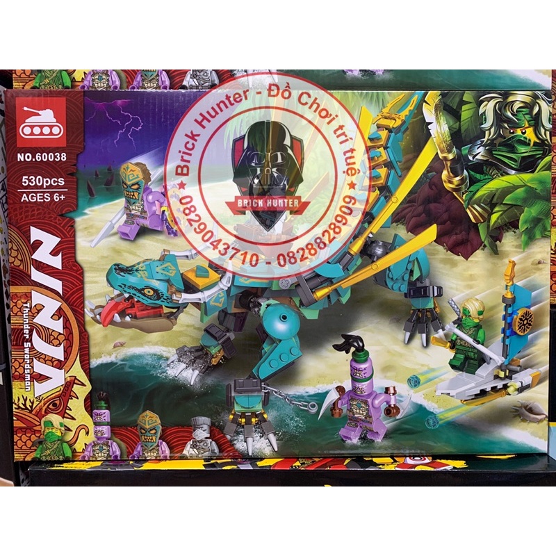 Lari tank 60038 Ninjago Bộ lắp ráp Rồng nước Jungle Dragon
