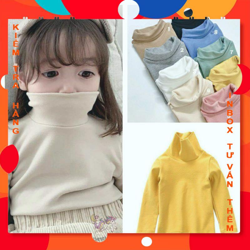 ÁO COTTON LEN CỔ LỌ PHONG CÁCH HÀN QUỐC CHO BÉ 8-20 KG. - quyenminh