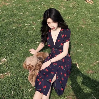 Đầm váy Cherry cột eo quảng châu siêu xinh 🍒🍒🍒