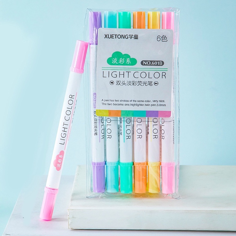 Bút Dạ Highlight Đánh Dấu 2 Đầu Light Colour Molangshop