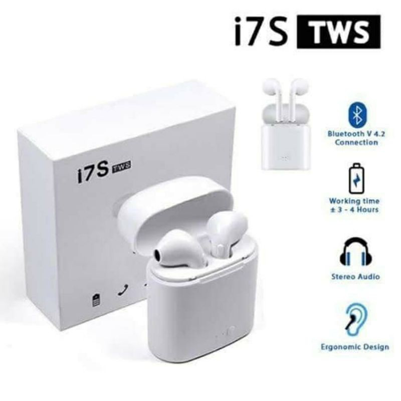 Tai Nghe Bluetooth Không Dây Hbq I7s Tws Kèm Hộp Sạc Ốp