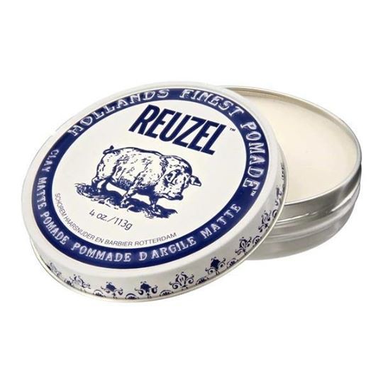 Sáp vuốt tóc Reuzel Clay Matte Pomade [Chính Hãng] giữ nếp tốt, độ bóng mờ, dễ gội rửa, dành cho tóc mỏng đến trung bình