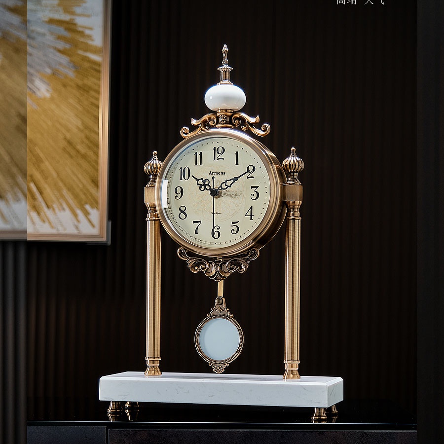 Đồng hồ để bàn quả lắc, phong cách châu âu, đồng hồ đê bàn đẹp