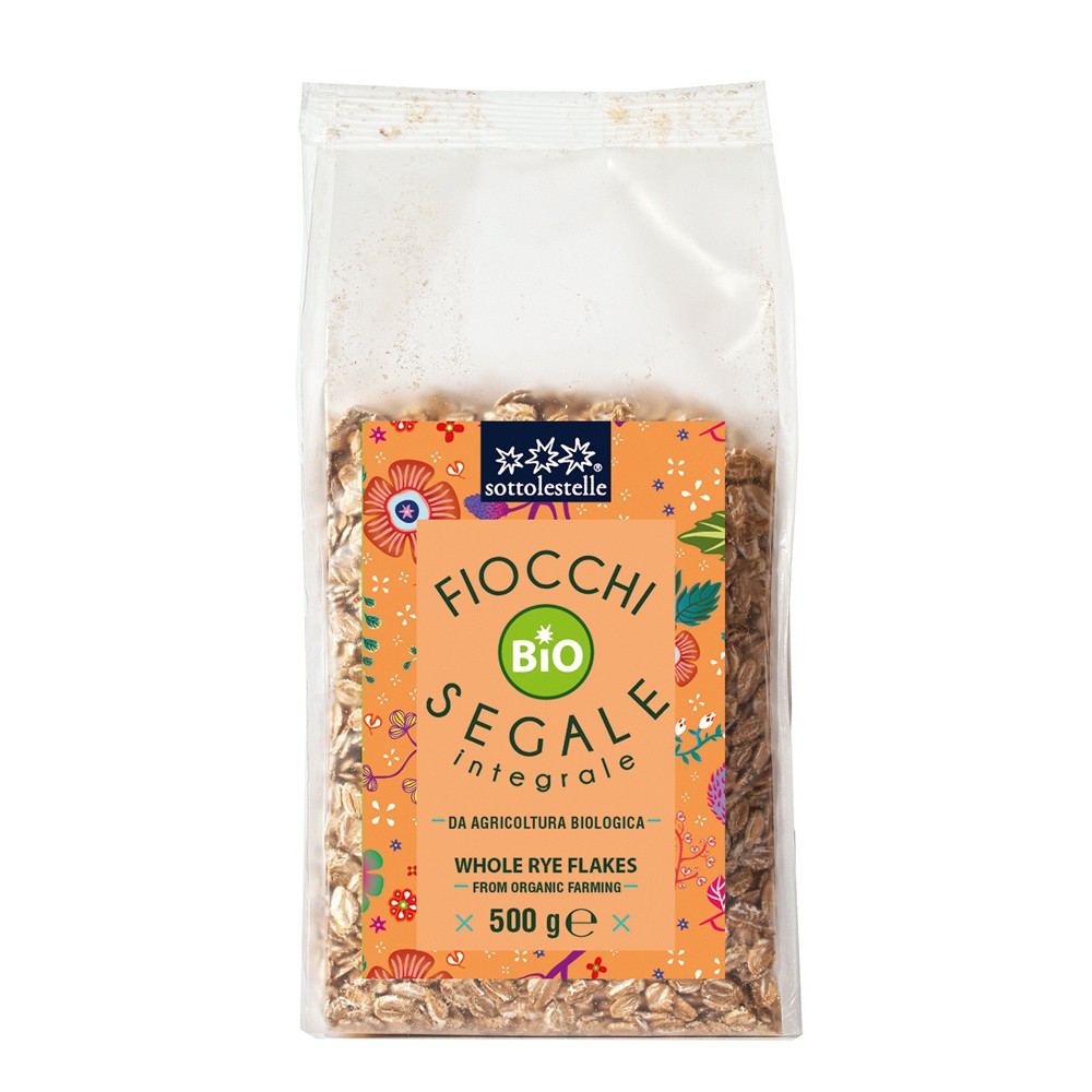 Lúa mạch đen cán dẹp hữu cơ 500g Sottolestelle Organic Whole Rye Flakes