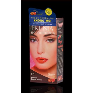 THUỐC NHUỘM PHỦ BẠC FRE-NIA,F6 Medium Copper Brown ( NÂU ÁNH ĐỒNG)