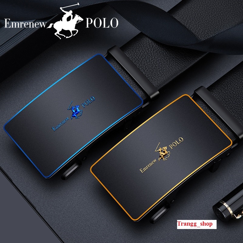Thắt Lưng Nam Da Bò Cao Cấp Emrenew Polo 2 Lớp Full hộp Đựng