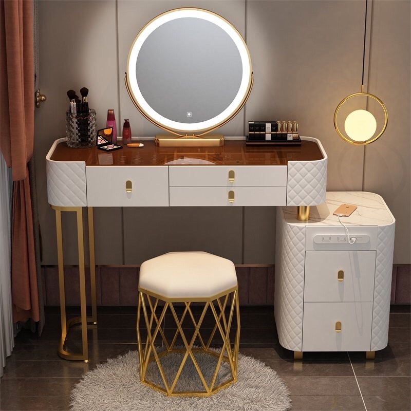 Bàn phấn nhập khẩu gương led 3 màu, gắn sạc Usb tiện lợi và hiện đại BP803