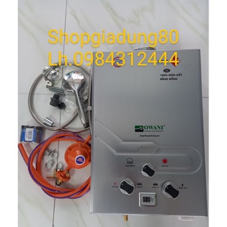 Combo Bình tắm nóng gas OWANI 10L có đồng hồ báo nhiệt